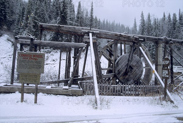 Barkerville, Gold Rush Historic Town and Park in winter, ghost town, British Columbia, Canada,