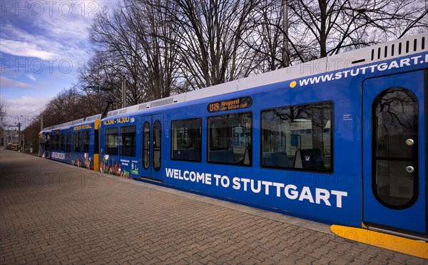 Underground railway, advertising for the EURO 2024, European Football Championships, Stuttgart,