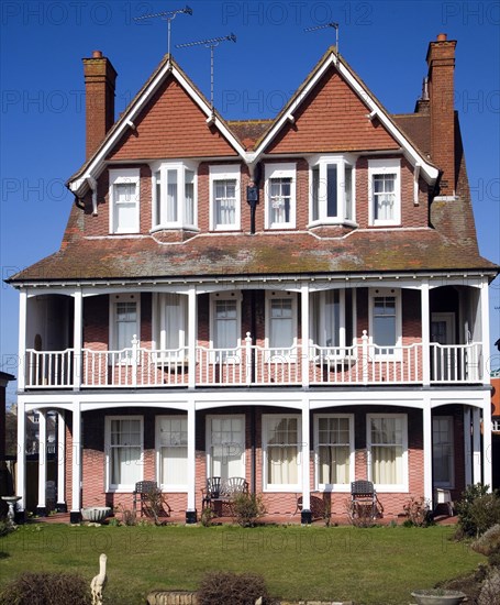 Edwardian style homes in Hamilton Gardens, Felixstowe, Suffolk, England, United Kingdom, Europe