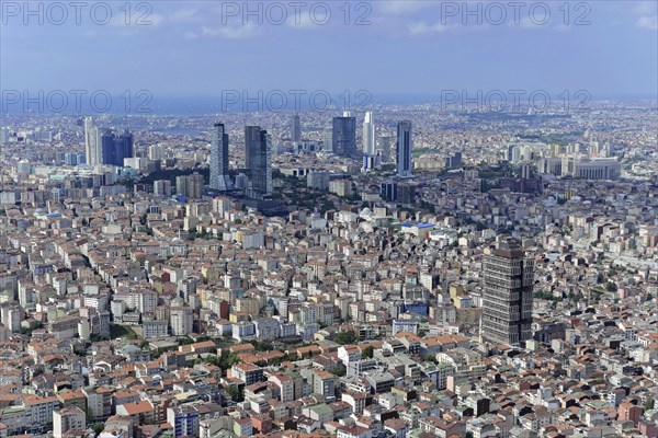 View from Istanbul Sapphire with financial district Levent, Besiktas, European part of Istanbul,