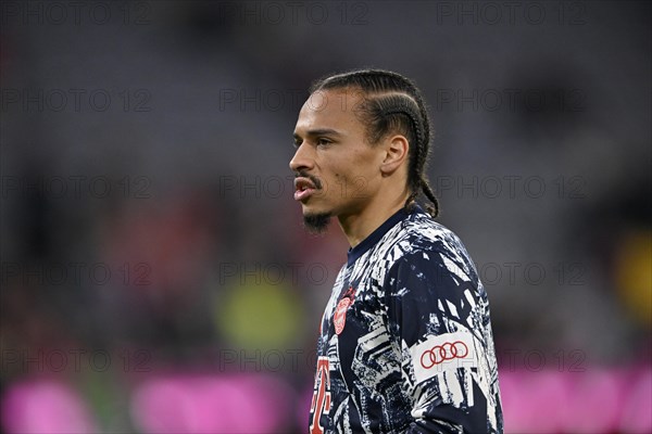 Warm-up training Leroy Sane FC Bayern Muenchen FCB (10) Portrait, Allianz Arena, Munich, Bavaria,