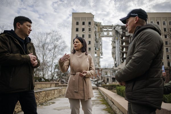 Annalena Baerbock (Alliance 90/The Greens), Federal Foreign Minister, visits the former seat of the