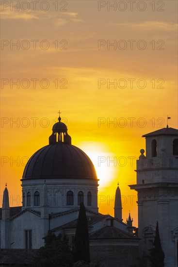 Sunset, Parraccia di San Giorgio church in Braida and the Campanile di San Giorgio tower in Braida,