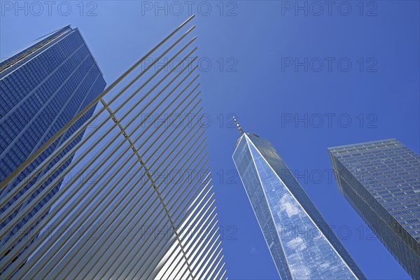 Wing of the Oculus Building, World Trade Center Station, Transportation Hub, skyscrapers One World
