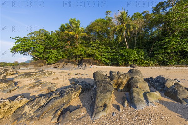 Walk at the beach landscape at Silent beach in Khao lak, beach, sandy beach, panorama, beach
