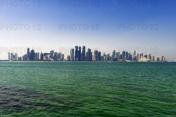 Skyline of Doha, skyscraper, horizon, Orient, Oriental, oil, wealth, building, architecture,