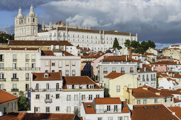 View of Alfama, city view, tourism, travel, city trip, urban, building, historic, old town, centre,