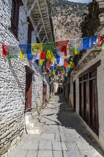 Historical village of Marpha, Jomsom, Nepal, Asia