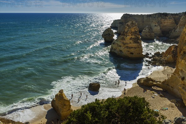 Beach, beach area in the Algarve, summer holiday, weather, sunny, Atlantic, beach, beach holiday,