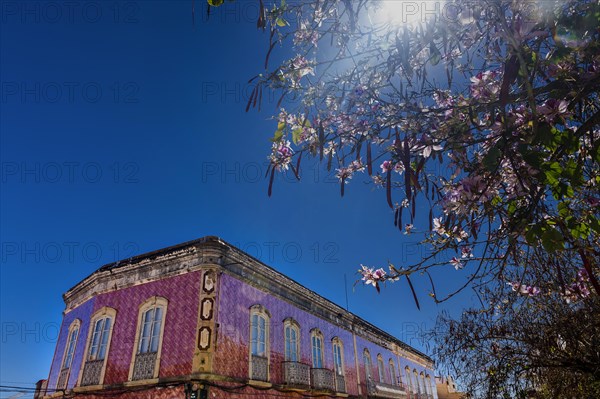 House with azulejo facade, old building, architecture, tiles, craft, traditional, tradition,