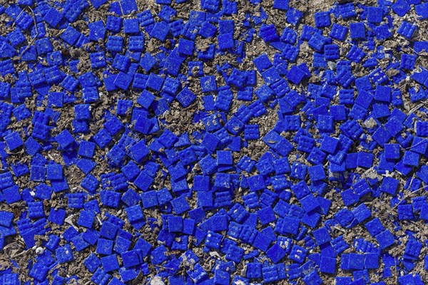 Blue tiles as texture, background, single, construction, building material, construction industry,