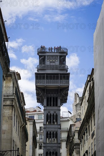 The historic Santa Justa lift, city, connection, tourism, travel, city trip, mobility, mobile,
