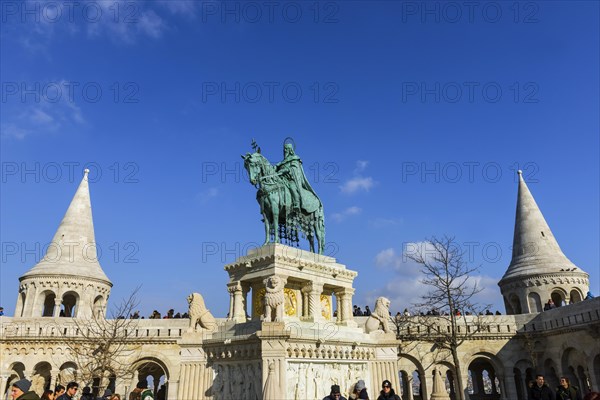 St Stephen in the Fisherman's Bastion, travel, city trip, tourism, Eastern Europe, architecture,