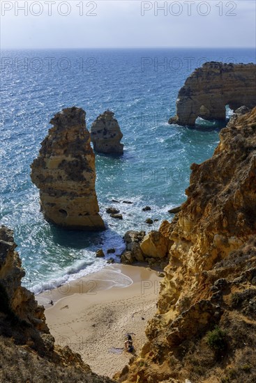 Beach, beach area in the Algarve, summer holiday, weather, sunny, Atlantic, beach, beach holiday,
