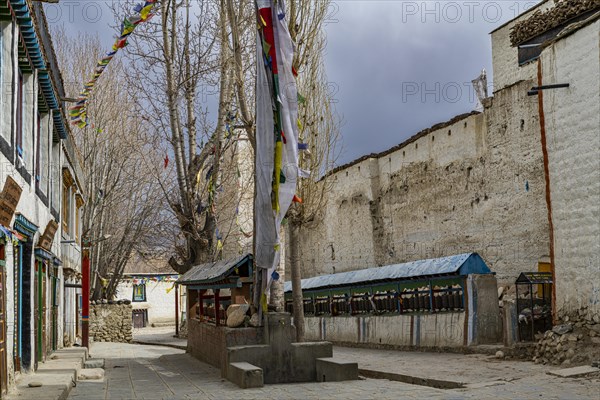 The walled historic centre, Lo Manthang, Kingdom of Mustang, Nepal, Asia