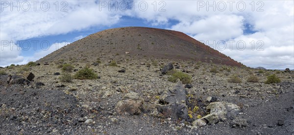 Caldera Colorada, Parque Natural de Los Volcanes, Masdache, Lanzarote, Canary Islands, Spain,