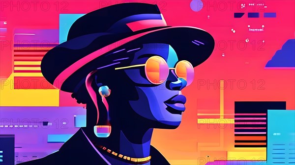 Website header blending retro pixel style elements and modern graphics pixelated icons, AI