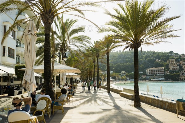 Promenade, Port de Soller, Majorca, Majorca, Balearic Islands, Spain, Europe