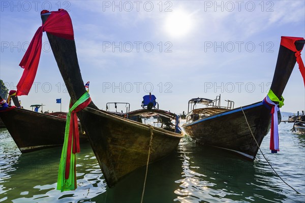Longtail boat for transporting tourists, water taxi, taxi boat, ferry, ferry boat, fishing boat,