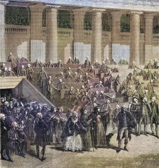 The woman invade the assembly, 5 October 1789, Versailles, France, Historical, Digitally restored