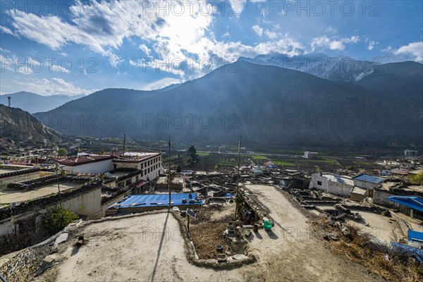 Historical village of Marpha, Jomsom, Nepal, Asia