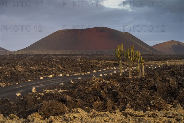 Caldera Colorada, Parque Natural de Los Volcanes, Masdache, Lanzarote, Canary Islands, Spain,