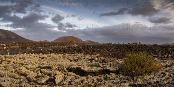 Caldera Colorada, Parque Natural de Los Volcanes, Masdache, Lanzarote, Canary Islands, Spain,