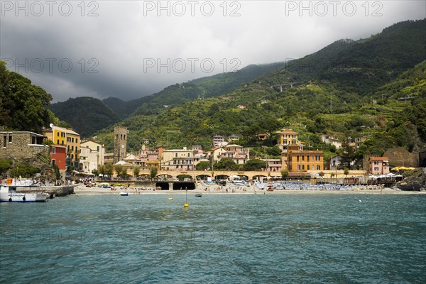 Village with colourful houses by the sea, Monterosso al Mare, UNESCO World Heritage Site, Cinque