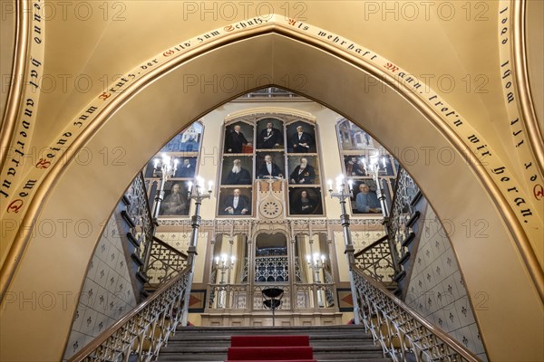 Riga. The Small Guild, also known as St John's Guild or Stube zu Soest. Staircase, Riga, Latvia,