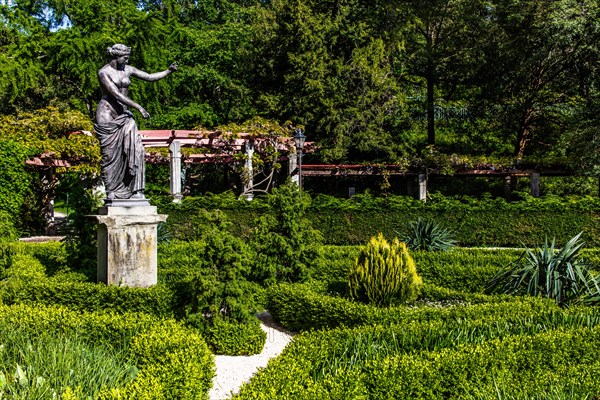 Park of Miramare Castle with marvellous view of the Gulf of Trieste, 1870, residence of Maximilian