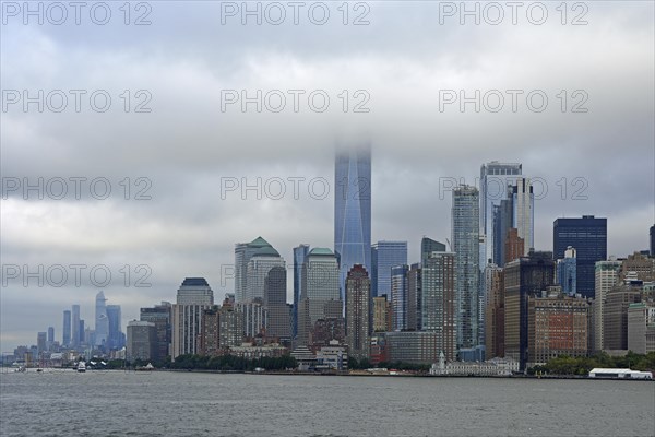 Skyline with skyscrapers in the Financial District, One World Trade Centre or Freedom Tower in the