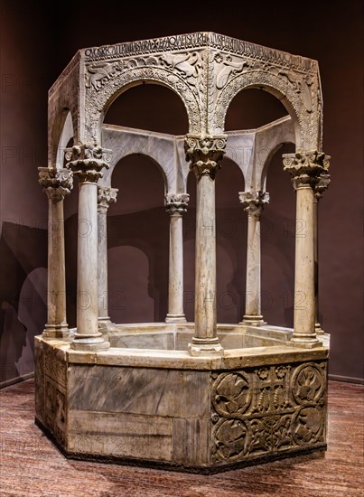 Baptismal font of Callixtus, Museo Cristiano with masterpieces of Lombard sculpture, Cividale del