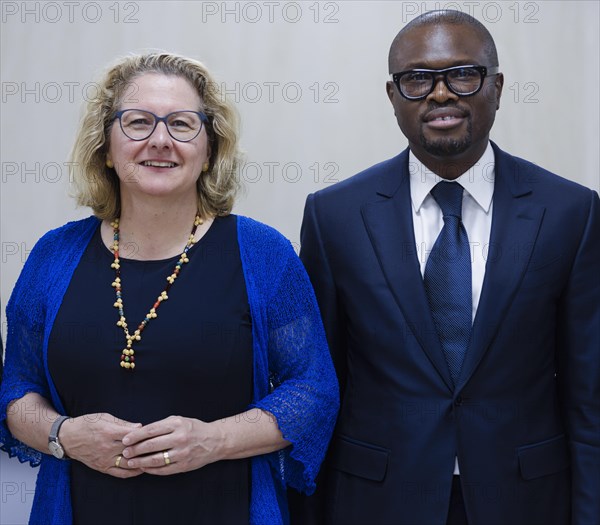 Svenja Schulze (SPD), Federal Minister for Economic Cooperation and Development meets Romuald