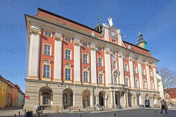 Baroque town hall built in 1717 Landmark, market square, Bad Windsheim, Middle Franconia,
