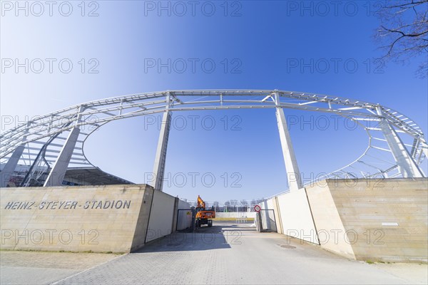 The Heinz Steyer Stadium is a football stadium with athletics facilities in the Friedrichstadt