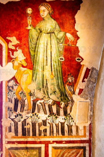 Frescoes, Museo Civico d'Arte, Palzuo Ricchieri, old town centre with magnificent aristocratic
