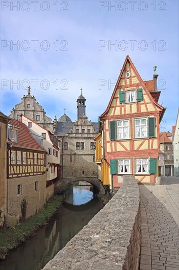Historic Main Gate, half-timbered house Malerwinkelhaus and Breitbach, town gate, town tower,