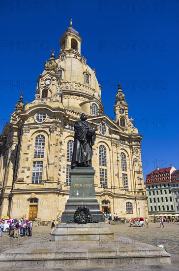 Statue of Doctor Martin Luther after Ernst Rietschel on the Neumarkt in front of the Church of Our