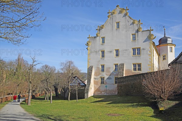 Church of St John the Baptist, landmark, Iphofen, Lower Franconia, Franconia, Bavaria, Germany,
