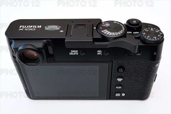 Fujifilm X100VI photo camera, white background, North Rhine-Westphalia, Germany, Europe