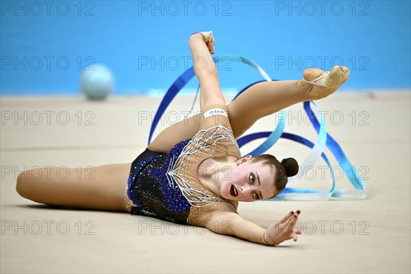 Margarita Kolosov (GER) action, ribbon, rhythmic gymnastics, RSG, Schmiden International 2024,