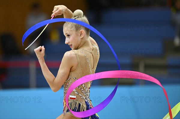 Kseniya Zhyzhych (POL), action, ribbon, rhythmic gymnastics, RSG, Schmiden International 2024,