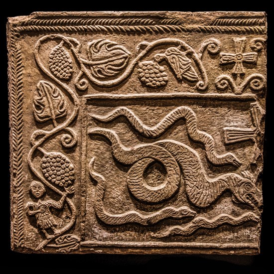 Fragmentary pluteus, 7th century, Museo Cristiano with masterpieces of Lombard sculpture, Cividale