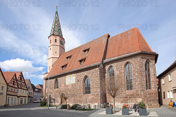 Late Gothic St. Maria am See Church built in the 15th century, Bad Windsheim, Middle Franconia,