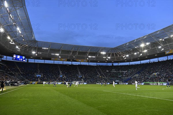 Overview, Indoor, Bundesliga match TSG 1899 Hoffenheim vs Werder Bremen SVW, blue hour, PreZero