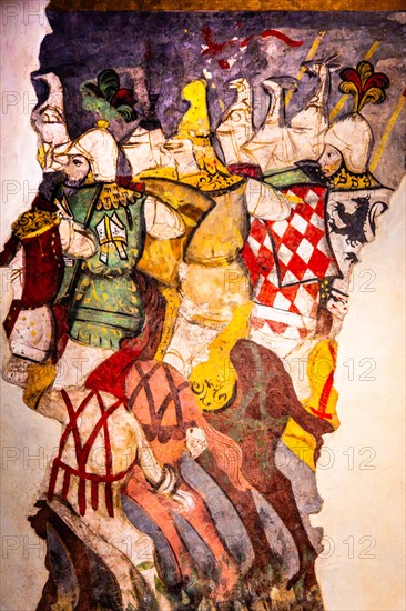 Frescoes, Museo Civico d'Arte, Palzuo Ricchieri, old town centre with magnificent aristocratic