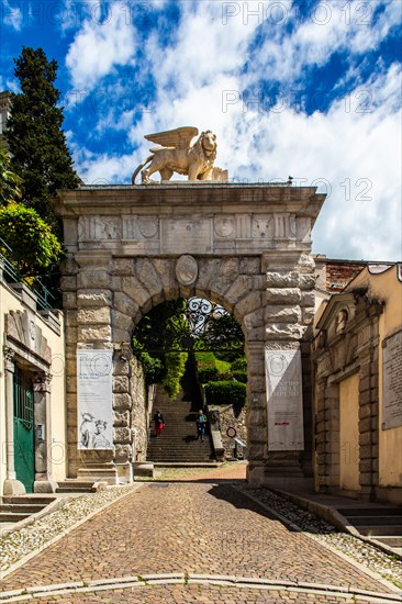 Arco Bollani by Andrea Palladio, 16th century, Udine, most important historical city of Friuli,
