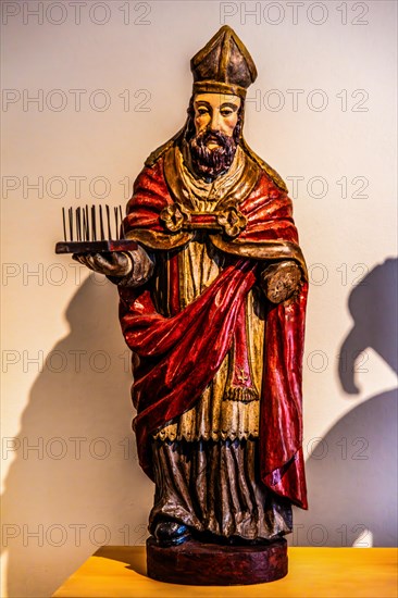 St. Blaise, workshop of Slavia Friulana, 17th century, Palazzo Patriarcale, Dioezesan Museum with
