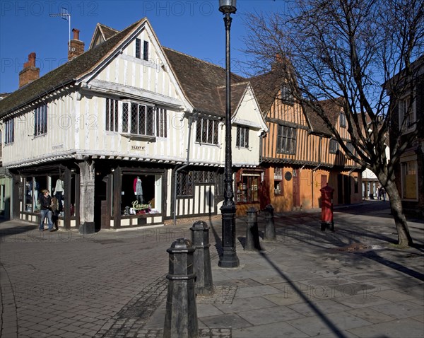 Curson Lodge, medieval inn, Tudor buildings, Silent Street, Ipswich, Suffolk, England, United