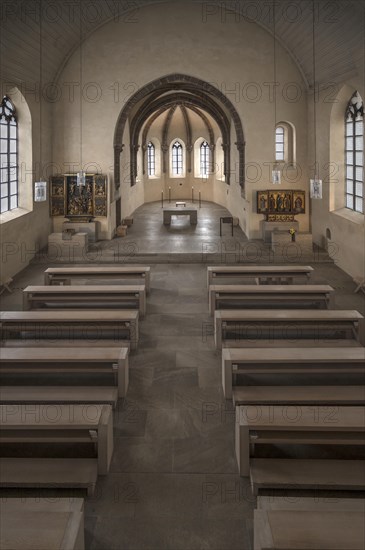 View from the gallery into the chancel of St Clare's Church, consecrated in 1273, Koenigstrasse 66,